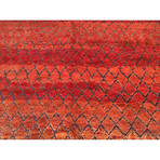 Handmade Moroccan Rug // Red Chainlink