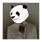 Dapper Panda (12"W x 12"H x 2"D)