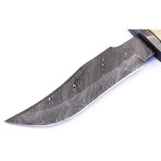 Damascus Custom Bowie Knife // Bone Handle