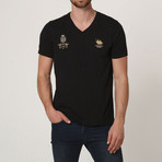 Polo Club V-Neck T-Shirt // Black (S)