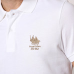 Polo Club Shirt // White + Gold (S)
