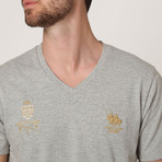 Polo Club V-Neck T-Shirt // Grey M. (L)