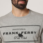Border Frank Crew T-Shirt // Grey M. (M)