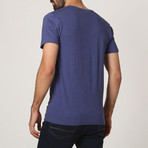 T-Shirt W/ Stitched Shoulder Detail // Indigo (2XL)