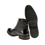 Textured Wing-Tip Boot // Black (Euro: 42)