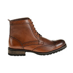 Textured Wing-Tip Boot // Tobacco (Euro: 43)