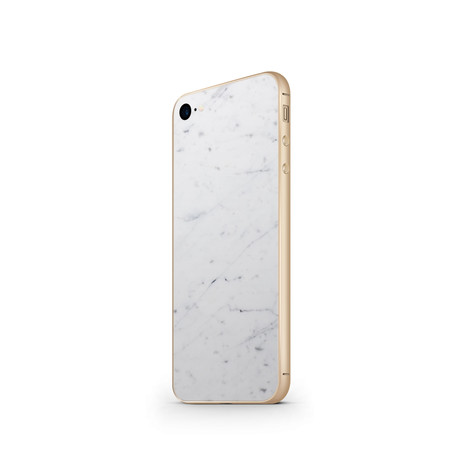 The Marble Case // Bianco Carrara (Black: iPhone 6S)