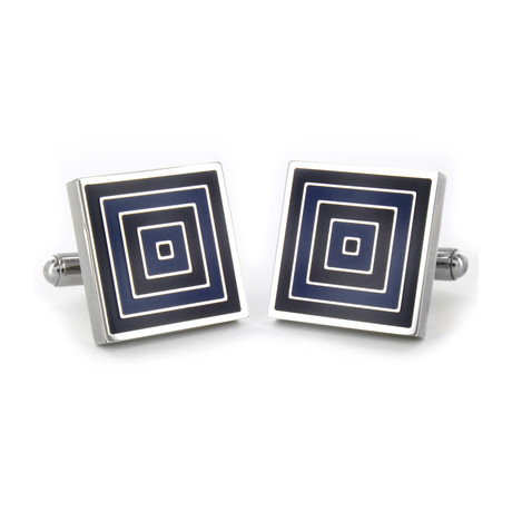 Square Patterned Cuff Links