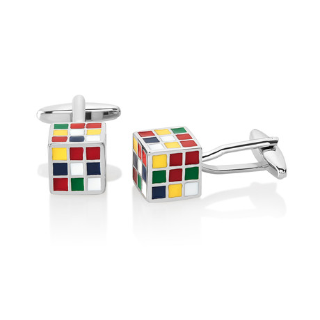 Rubik's Cube Cuff Links