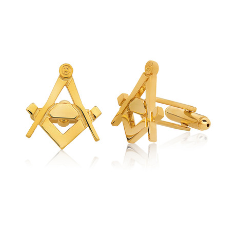 Masonic Cuff Links // Gold