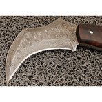 Damascus Steel Karambit Dagger // Rosewood