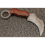 Damascus Steel Karambit Dagger // Rosewood