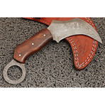 Damascus Steel Karambit Dagger // Rosewood