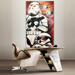 Signed Handpainted Art on Wood // Star Wars StormTrooper