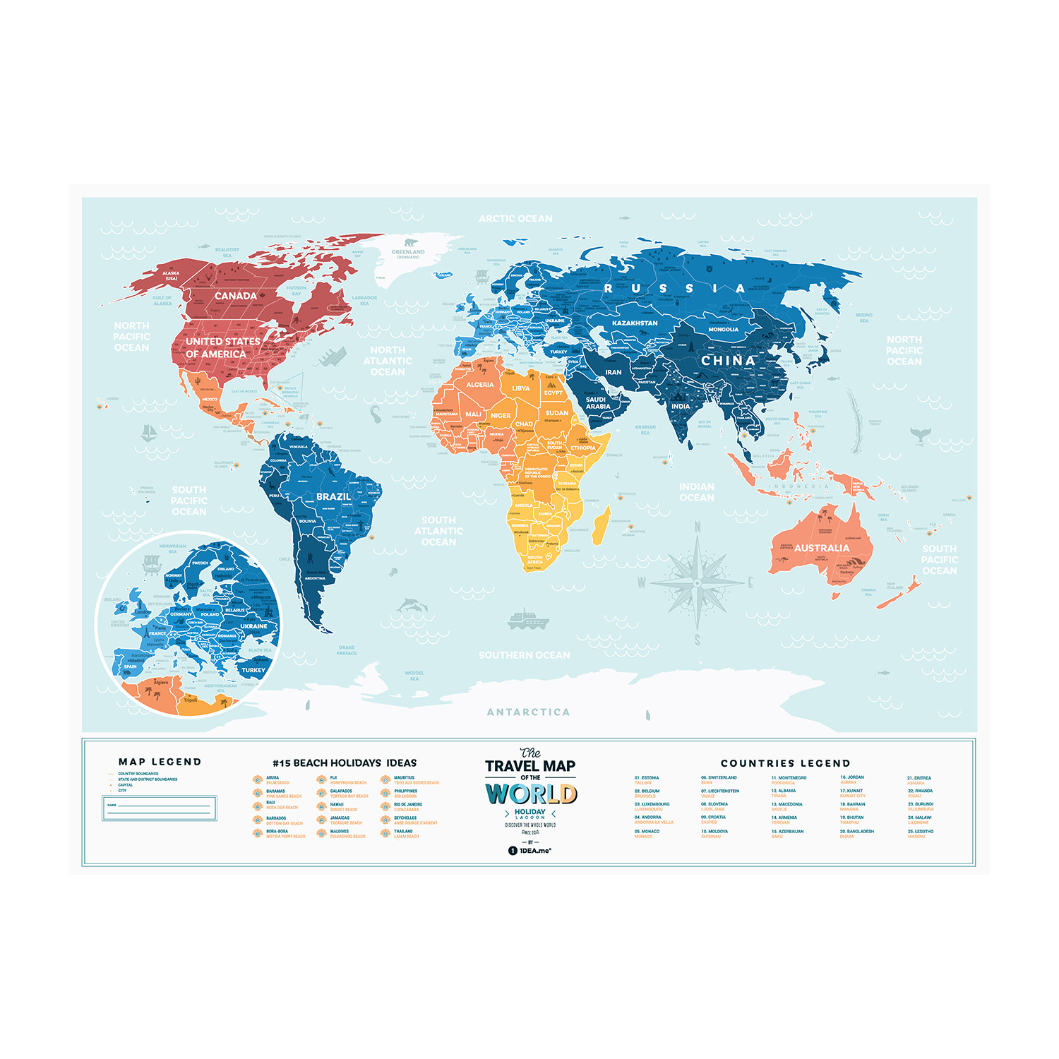 World Travel Map® // Holiday Lagoon - 1DEA.me - Touch of Modern