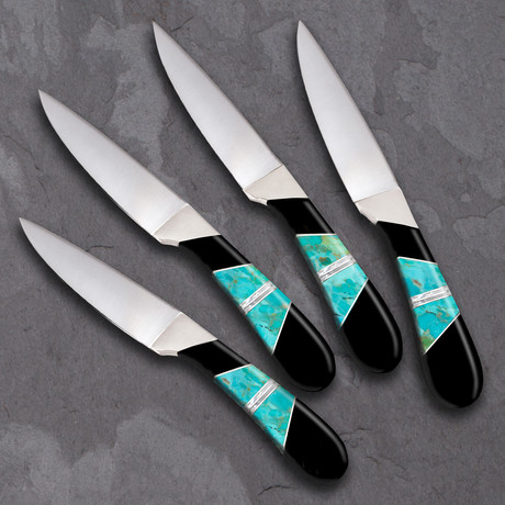 Steak Knife Set // Kingmen Turquoise