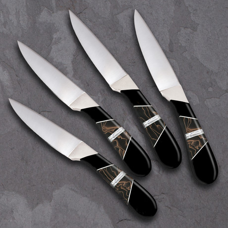 Steak Knife Set // Bronze + Jet