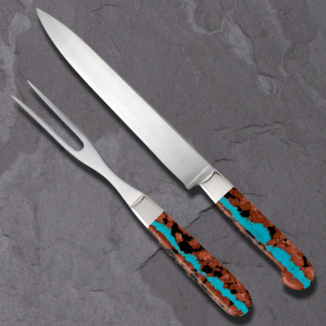 Carving Set // Turquoise