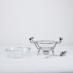 Pearl Collection Sauce Warmer // Stainless Steel Frame + Small Serving Ladle