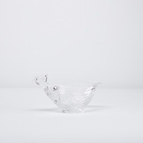 Pheasant Crystal Bowl
