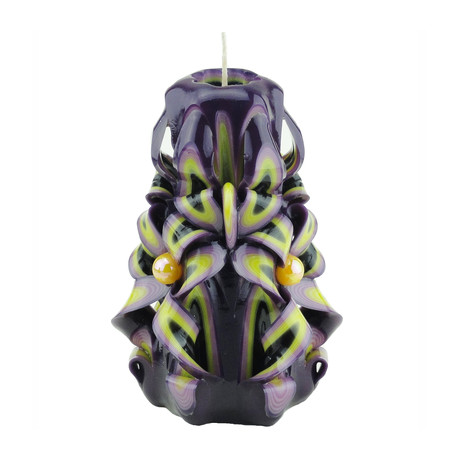 Carved Candle // Violaceous