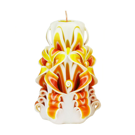 Carved Magic Candles // Candy Corn