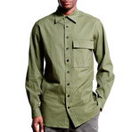 Military Button Down // Olive (XL)