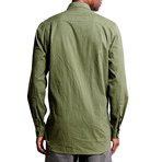 Military Button Down // Olive (M)