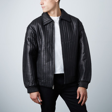 Quilted Bomber // Black (3XL)