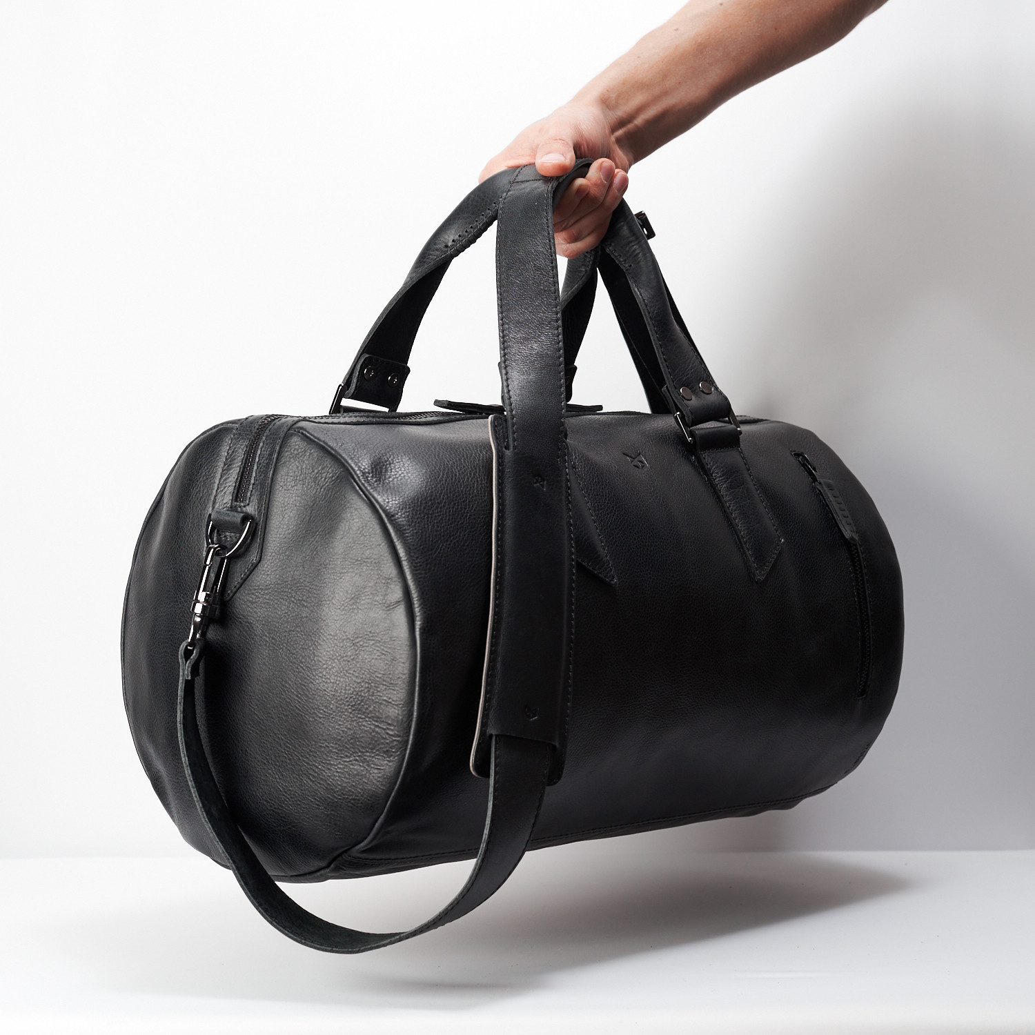 black travel duffle bag
