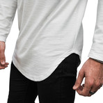 Scooped Long-Sleeve Shirt // Off White (S)