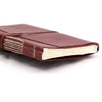 Wrap-Leather Journal + Amalfi Pages // Bordeaux (6"L x 9"W)