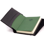 Wrap-Leather Journal Refillable // Black (5"L x 7"W // Lined)