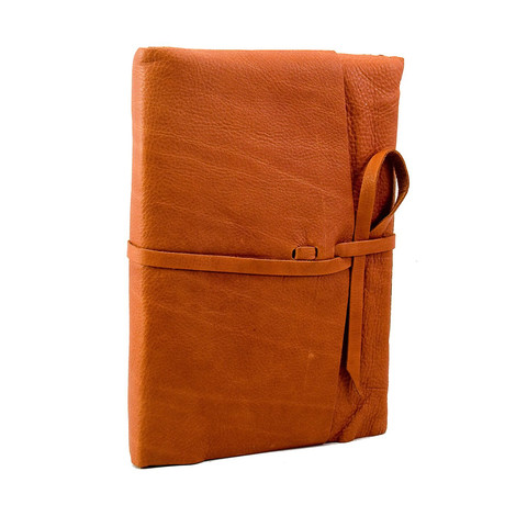 Wrap-Leather Journal + Amalfi Pages // Camel (6"L x 9"W)