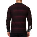 V-Neck Dress Shirt // Black + Red (XS)