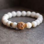 Golden White Skull Bracelet (Length: 6.5”)