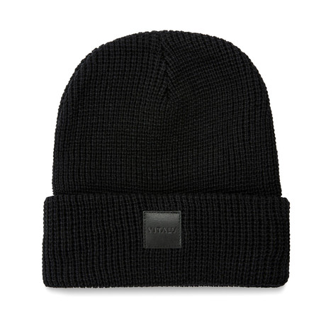 Patched Beanie // Black
