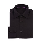 Adrian Paisley Button-Up Shirt // Black (L)