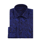 Adrian Button-Up Shirt // Navy Blue (M)