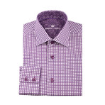 Penny Microdiamond Button-Up Shirt // Purple (XS)