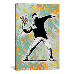 Rage, Flower Thrower Graffiti Background (26"W x 18"H x 0.75"D)