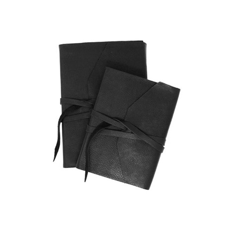 2018 Leather Day Planner  // Refillable // Black Wrap (5"L x 7"W)