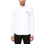 Kenzo Tiger Crest Dress Shirt // White (S)