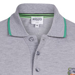 Kenzo Tiger Short Sleeve Polo // Grey (M)