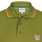 Kenzo Tiger Short Sleeve Polo // Olive Green (S)