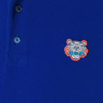Kenzo Tiger Long Sleeve Polo // Blue (XL)