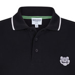 Kenzo Tiger Short Sleeve Polo // Black (XL)