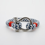 Jean Claude Jewelry // Nautical "D" Clamp Rope Bracelet // Multicolor