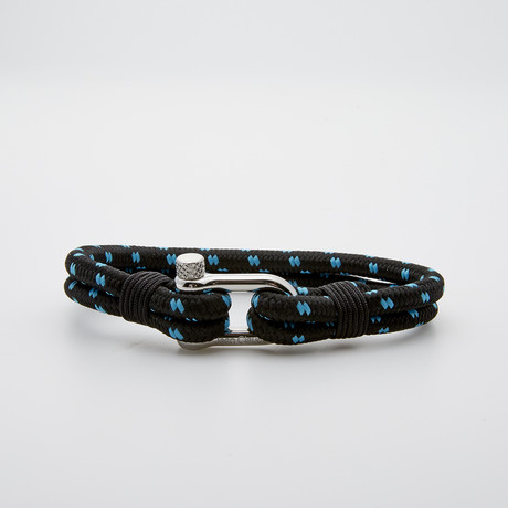 Jean Claude Jewelry // Nautical Nylon Cord Bracelet // Blue + Black