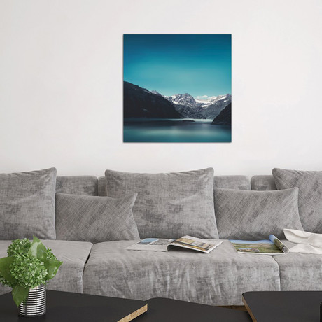 Turquoise Mountain Lake // Dirk Wuestenhagen (18"W x 18"H x .75"D)